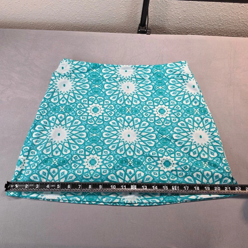 Tranquility by Colorado Clothing Teal Geometric Kaleidoscope Active Skort Medium